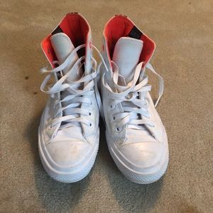 Converse white high tops